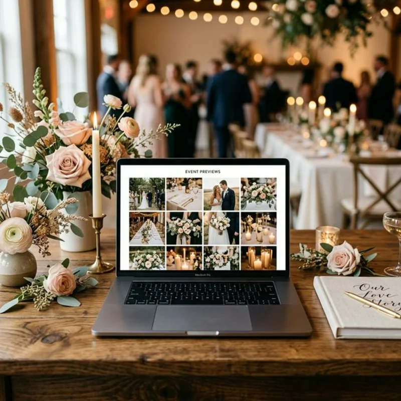 247 wedding photos from guests collected automatically in the host's personal Google Drive via EventSnap